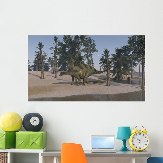 Brachytrachelopan Walking along Shoreline Wall Decal