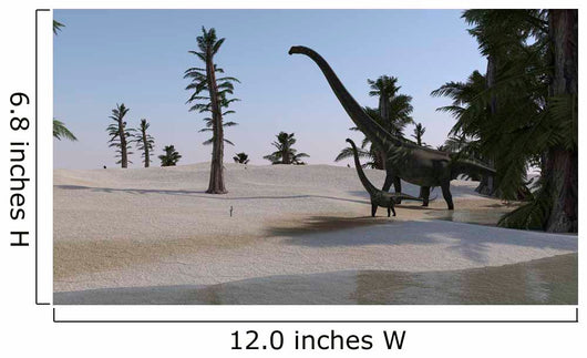 Mamenchisaurus and Her Offspring Wall Decal Design 3