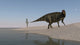 Shuangmiaosaurus Walking along Shoreline Wall Decal Design 1