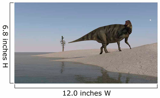 Shuangmiaosaurus Walking along Shoreline Wall Decal Design 1
