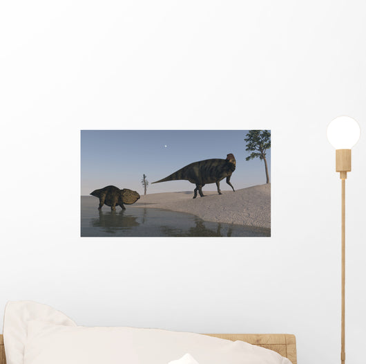 Udanoceratops and Shuangmiaosaurus Roaming Wall Decal