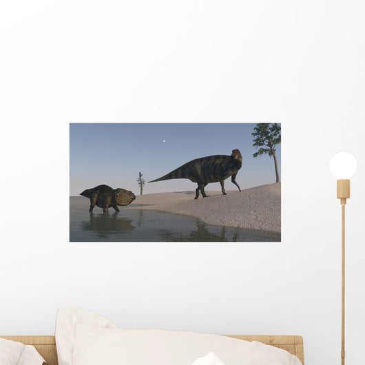 Udanoceratops and Shuangmiaosaurus Roaming Wall Decal