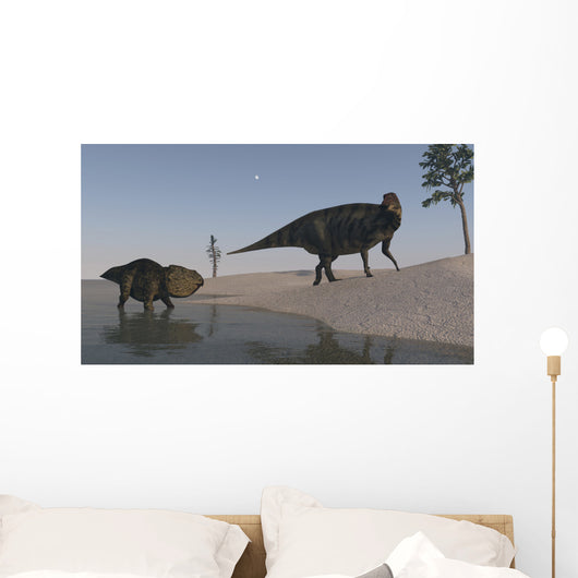 Udanoceratops and Shuangmiaosaurus Roaming Wall Decal