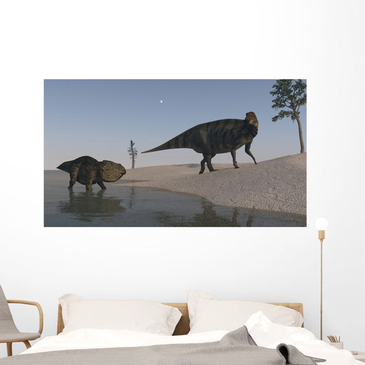 Udanoceratops and Shuangmiaosaurus Roaming Wall Decal