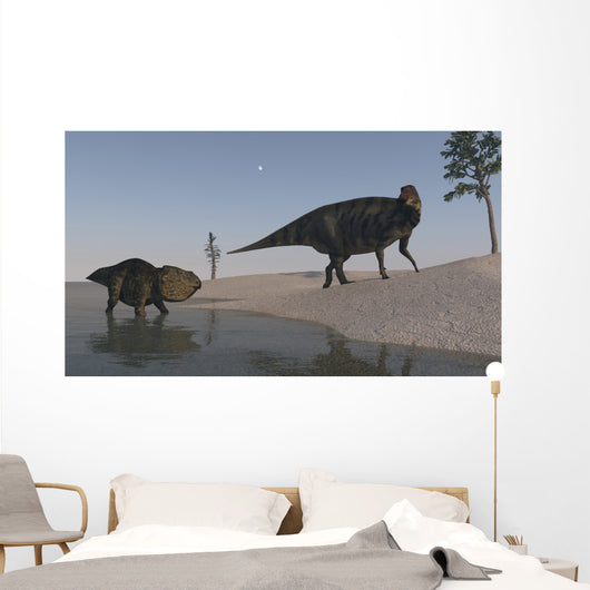 Udanoceratops and Shuangmiaosaurus Roaming Wall Decal