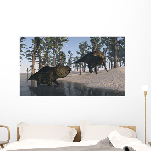 Udanoceratops and Shuangmiaosaurus among Wall Decal