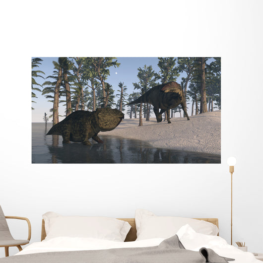 Udanoceratops and Shuangmiaosaurus among Wall Decal