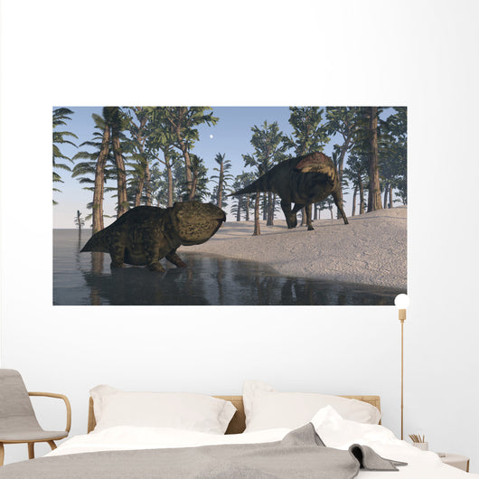 Udanoceratops and Shuangmiaosaurus among Wall Decal