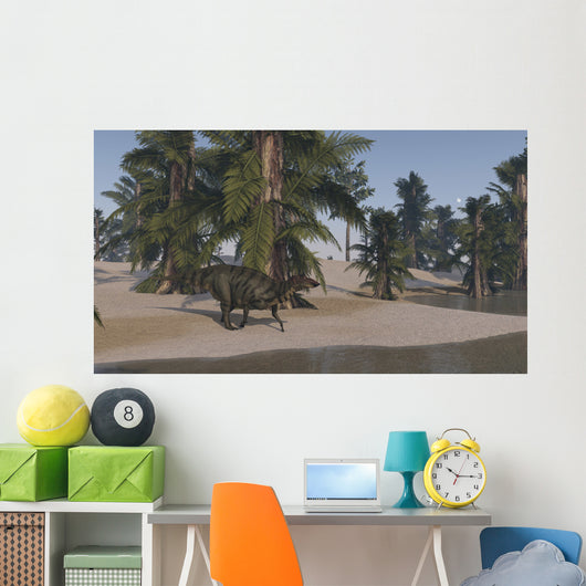 Shuangmiaosaurus Walking along Shoreline Wall Decal