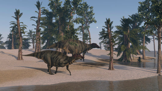 Two Shuangmiaosaurus Walking along Wall Decal