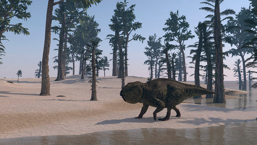 Udanoceratops Walking along Water's Wall Decal Design 3