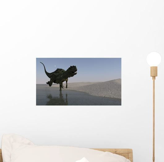 Yangchuanosaurus Running along Shore Wall Decal