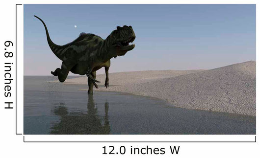 Yangchuanosaurus Running along Shore Wall Decal