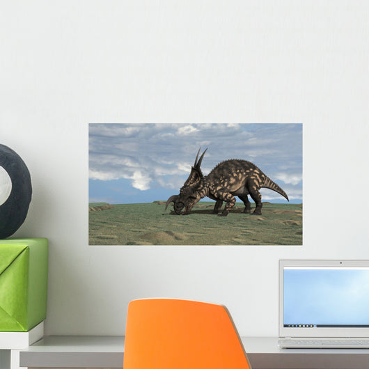 Dicraeosaurus Grazing Open Field Wall Decal Design 1
