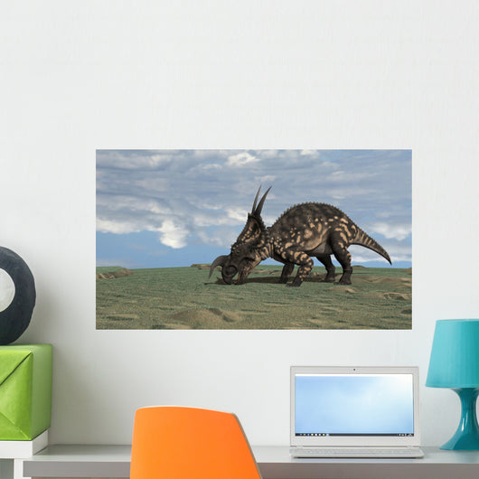 Dicraeosaurus Grazing Open Field Wall Decal Design 1