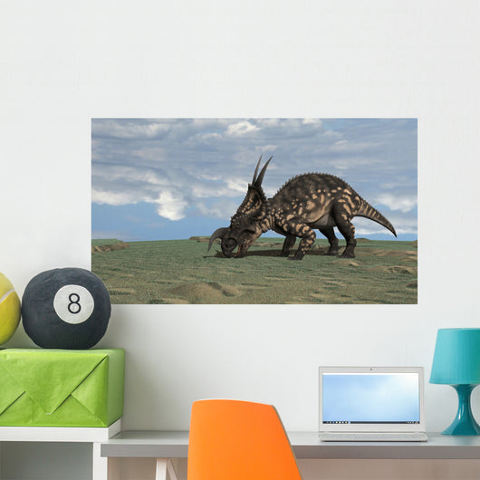 Dicraeosaurus Grazing Open Field Wall Decal Design 1