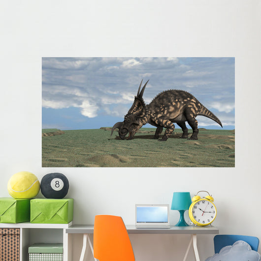 Dicraeosaurus Grazing Open Field Wall Decal Design 1