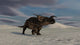 Brown Einiosaurus Walking across Wall Decal Design 11