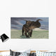 Brown Einiosaurus Walking across Wall Decal Design 10