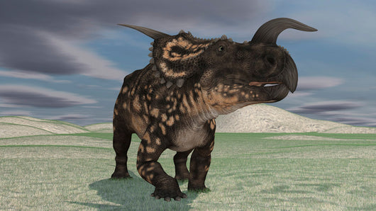Brown Einiosaurus Walking across Wall Decal Design 10