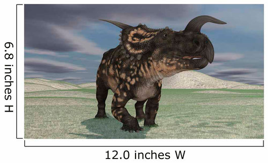 Brown Einiosaurus Walking across Wall Decal Design 10