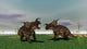 Two Brown Einiosaurus Dinosaurs Wall Decal Design 2