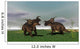 Two Brown Einiosaurus Dinosaurs Wall Decal Design 2