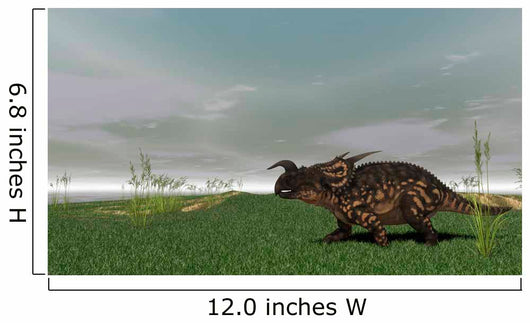 Brown Einiosaurus Walking across Wall Decal Design 9