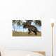 Brown Einiosaurus Prehistoric Landscape Wall Decal
