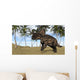Brown Einiosaurus Prehistoric Landscape Wall Decal