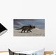 Brown Einiosaurus Walking across Wall Decal Design 8