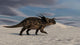 Brown Einiosaurus Walking across Wall Decal Design 8