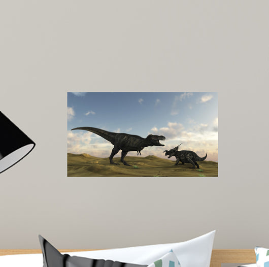 Einiosaurus Is Confronted Wall Decal