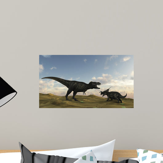 Einiosaurus Is Confronted Wall Decal