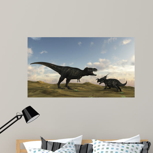 Einiosaurus Is Confronted Wall Decal