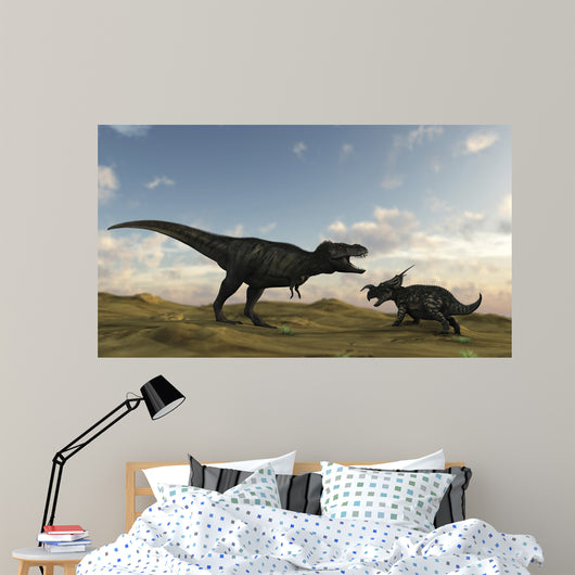 Einiosaurus Is Confronted Wall Decal