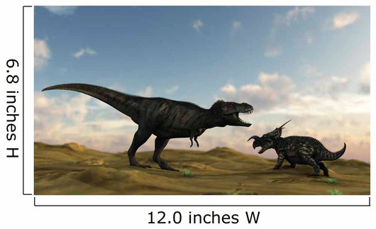 Einiosaurus Is Confronted Wall Decal