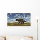Brown Einiosaurus Walking across Wall Decal Design 7