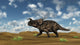 Brown Einiosaurus Walking across Wall Decal Design 7