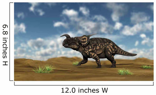 Brown Einiosaurus Walking across Wall Decal Design 7