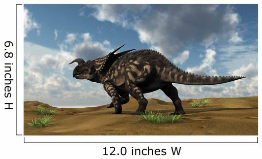 Brown Einiosaurus Walking across Wall Decal Design 6