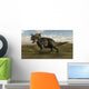 Brown Einiosaurus Walking across Wall Decal Design 5