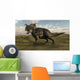 Brown Einiosaurus Walking across Wall Decal Design 5
