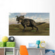 Brown Einiosaurus Walking across Wall Decal Design 5
