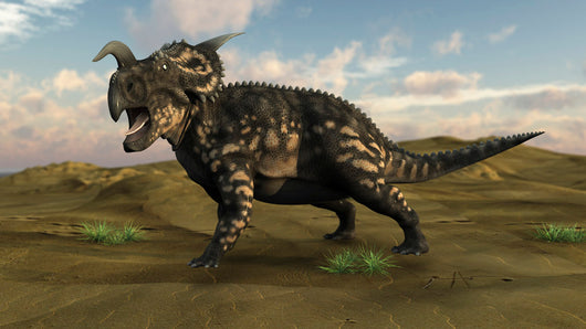 Brown Einiosaurus Walking across Wall Decal Design 5