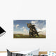 Brown Einiosaurus Walking across Wall Decal Design 4