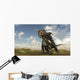 Brown Einiosaurus Walking across Wall Decal Design 4