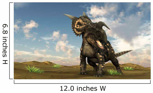 Brown Einiosaurus Walking across Wall Decal Design 4