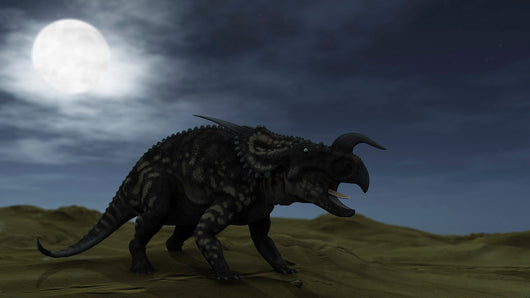 Brown Einiosaurus Walking across Wall Decal Design 3