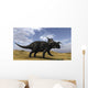 Brown Einiosaurus Walking across Wall Decal Design 2